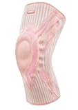 Kniebandage zur Schmerzlinderung – Welnove Kompressions-Stütze mit seitlichen Stabilisatoren & Patella-Gelpolster für Frauen und Männer (2er-Pack, pink)