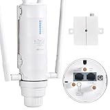 FLASHOWL WLAN Aussenantenne, 1200Mbps Outdoor Access Point, WiFi-Repeater für den Außenbereich, Dual Band Verstärker, Garten Wi-Fi-Signalverstärker, Wetterfeste Antenne