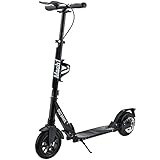 Mach1 Kick Scooter mit Bremsscheibe ALU City Roller Tretroller Große XXL Wheel 200mm Luftreifen Rollen/Reifen Erwachsene und Kinderroller klappbar Kickscooter