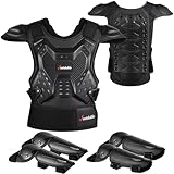 JUSTDOLIFE 5 Stück Motorrad Schutz Jacke, 2024 Neues Modell Kinder Motorrad rüstung mit Knieschoner Ellbogenschoner Brustpanzer Racing für Outdoor Sport