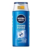 NIVEA MEN Strong Power Shampoo, kräftigendes Haarshampoo ohne Silikone und Mikroplastik, Männer Shampoo mit Meeresmineralien und pH-optimierter Formel (250 ml)