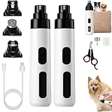 Dr Pfoten Krallenschleifer Pro Salon - Stressfreie Krallenpflege Für Hunde, Krallenschleifer Für Hunde, Krallenschleifer Hund Sicher Leise, Dog Nail Grinder, Sanfte, Und Professionelle (2PCS,Stil-2)