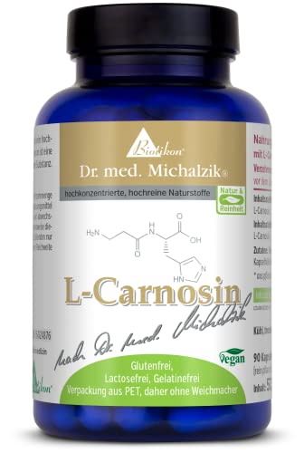 *3+1 AKTION* L-Carnosin - je hochdosierte Kapsel 500mg L-Carnosin - nach Dr. med. Michalzik - Frei von Zusatzstoffen - von BIOTIKON®