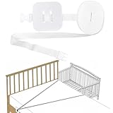 BEASAFY 8m Gurt für Babybett, Beistellbetten-Gurt, Fester Gurt für Kinderbett, Beistellbett Gurt, Seitenbettgurt, Gurt für Boxspringbetten Kann an Das Erwachsenenbett Angedockt Werden (Weiß)