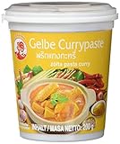 Cock Currypaste, gelb, milde Schärfe, authentisch thailändisch kochen, natürliche Zutaten, vegan, halal und glutenfrei (1 x 200 g)