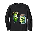 Lustige Gurkenüberraschung Eine Gurke und ein Glas Gurkensch Langarmshirt