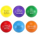 6 Stücke Stressball Erwachsene, Motivierende Stressbälle, Antistressball, für Erwachsene und Kinder Kann Relieving Anxiety und Stress, für Kindergeburtstag Weihnachten Mitgebsel Gastgeschenke