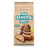 Biovegan Mein Krustenbrot, glutenfreie Brotbackmischung für knuspriges und frisches Brot, einfache und vegane Bio Backmischung, 6x 500g