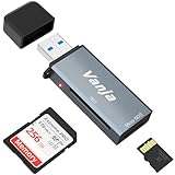 Vanja SD Kartenleser, USB 3.0 High-Speed Kartenlesegerät - Unterstützt SD, Micro SD, SDHC, SDXC, MMC, RS-MMC | Kompatibel mit Windows/Mac OS/Linux/Chrome OS für PC und Laptop