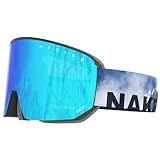 NAKED Optics The NOVA Skibrille Männer, Ski Brille Frauen, Snowboardbrille, Skibrille schlechtes Wetter, Skibrille mit Wechselgläsern, Skibrille für Brillenträger, Skiing Glasses