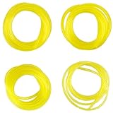 4 Stück 1 Meter Benzinschlauch Set, Hochwertiger Kraftstoffschlauch für Motorsäge, Freischneider, Rasenmäher, Flexibel, Langlebig(2mmx3.5mm + 2.5mmx5mm + 3mmx5mm + 3mmx6mm)