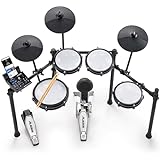 Alesis Nitro Max Kit Elektronische Schlagzeug mit Quiet Mesh Pads, 10' Dual Zone Snare, Bluetooth, 440+ authentische Sounds, Drumeo, USB MIDI, Kick Pedal