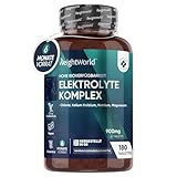 Elektrolyt Tabletten 900mg mit Magnesium, Kalzium, Kalium, Natrium & Chlorid 180 Stück - Elektrolytgleichgewicht & Muskelfunktion - Keto Ernährung - Elektrolyte ohne Zucker Komplex von WeightWorld