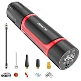 ZOVHYYA Akku Luftpumpe 150PSI Elektrische Luftpumpe 4500mAh Mini Luftkompressor USB Typ-C-Eingang Fahrradpumpe mit Digitalem LED-Licht für Auto Motorrad Ball