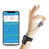 Trendmedic CheckmeO2 - Handgelenk Pulsoximeter - komfortabler SpO2 - Schlafmonitor mit speziellen Fingersensor und Langzeitüberwachung (Aufnahmefunktion)