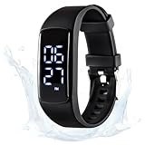Ohne Handyverbindung, EPERSU IP68 wasserdichte Schrittzähler Uhr, Fitness Tracker Armband Kalorienzähler für Erwachsene, Kinder, Männer, Frauen, ohne App, ohne Bluetooth