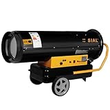 SIAL 80 kW Ölheizgebläse Y80A – Luftvolumen 2800 m³/h – Heizkanone – 51 L Tank Bauheizer Dieselheizung