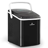 Klarstein Arctic Porter Eiswürfelmaschine Klein, Mini, für Große & Kleine Eiswürfel, 2L Eiswürfelbereiter, mit Touch Control, Selbstreinigend, 12kg/24h
