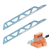 mumisuto 2 Stück Stichsägeblätter, 10in/12in/18in/20in Stichsägeblätter, Universalsägeblatt zum Schneiden von Stein, Ziegel, Zementplatten (18in)