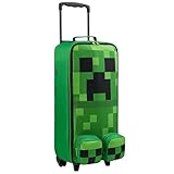 Minecraft Kinder Koffer, Trolley Handgepäck Reisekoffer mit Rollen - 64 x 17 x 25 cm, 24,2 Liter, 4 Räder