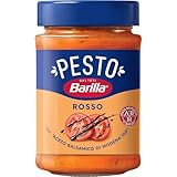 Barilla Pesto Rosso 12x200g | Glutenfreie Italienische Pasta-Sauce mit italienischen Tomaten und Balsamico-Essig aus Modena, Nudel-Soße, rotes Pesto