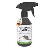 RepellShield® Pfefferminzöl Rattenabwehr & Mäuseabwehr Spray -250ml- Mäuse Abwehrmittel zum Mäuse vertreiben - hält Ratten, Mäuse & Nagetiere fern, Nicht färbend, Für drinnen & draußen, Mäuseschreck