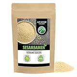 Weißer Sesam geschält 500g von Alpi Nature, Sesamkörner ganz weiß, Sesam weiß, Sesame Seeds
