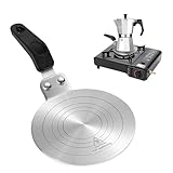 13cm Induktion Adapterplatte, Adapterplatte für Induktionsherd, Moka Induktionskochteller Adapter mit Wärmeisolierunggriff, auf Moka Töpfe/Gas/Induktionskochfelder