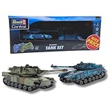 Revell Nice Price Modellbausatz I RC Battle Set Battlefield Tanks I Maßstab 1:52 I Ferngesteuerte Panzer I Für Kinder und Erwachsene ab 8 Jahren I 2er Set I Authentisch und Detailreich mit Sounds