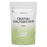 Nutri + Creatin Matrix Pulver - Creapure mit Kohlenhydraten zur schnellen Resorption - synergetische Wirkung - Kreatin Monohydrat 500 g Express Vegan