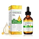 Hochwirksames Vitamin E Öl, Vitamin E Öl Bio, Intensive Pflege bei Trockenheit & feinen Linien, leichtes nicht-fettendes für strahlenden Teint, antioxidative Gesichtspflege (1pc, 60ml)