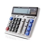 ZASCHMOY Großer Elektronischer Taschenrechner, 12-stelliges Display, Multifunktionaler Elektronischer Tischrechner mit Großen Tasten für das Rechnen Im Geschäftsbüro, in der Schule