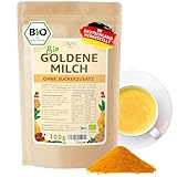 Goldene Milch Bio zuckerfrei Mix 300g ohne Zuckerzusatz Kurkuma Zimt Ingwer Muskat Golden Milk vegan