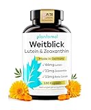 Lutein Zeaxanthin Kapseln - Augenvitamine hochdosiert mit 44mg Lutein + 11mg Zeaxanthin + 11mg Beta Carotin - 6 Monatsvorrat Augen Kapseln - Weitblick