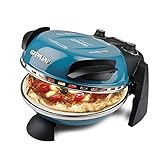 G3 Ferrari G10006 Pizza Äußern Vergnügen, Ofen Pizza, 1200 W, 400°C, Felsen Feuerfest (durchmesser 31 cm), Timer 5', Kochbuch inbegriffen, Blau