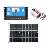 mit Solarpanel - Solarstromsystem, Solargenerator mit enthaltenen Panels, 300W tragbares & Solarpanelkit | Home Backup powerr Wechselrichter für Camping, draußen,