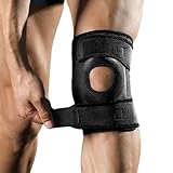 SQAUT® Orthopädische Kniebandage Kniestütze Knie Sport Bandage für Laufen, Gewichtheben, Kraftsport, Fitness, Arthrose rutschfeste stabilisiert Damen & Herren Schwarz