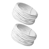 Abaodam 2Rollen Bindedraht für Garten und Pflanzen PVC Beschichteter Flachdraht Flexibel und Langlebig für Blumenarrangements und Gartenprojekte