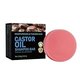 Allbestaye Rizinusöl-Shampoo-Bar für Haarwachstum, feuchtigkeitsspendende feuchtigkeitsspendende Shampoo-Bar für stumpfes und trockenes Haar stärkt Haarausfall