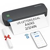 ByteCintia Mobiler Drucker Bluetooth Thermodrucker A4 Inkless Printer Kompatibel mit Android & iOS für Handy & Laptop, D80 Portable Kompakt Reisedrucker Unterstützt 210x297mm A4 Thermopapier