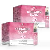 LINEAVI Kollagen Liquid, Trink-Kollagen, mit Kollagen-Peptiden, Acerola, Zink, Vitamin C, Vitamin E, Biotin, unterstützt Haut, Haare und Nägel, in Deutschland hergestellt, 2x30 Trinkampullen