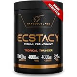 ECSTACY Pre Workout Booster - Premium Pump Booster & Trainingsbooster | Hochdosiert | Pre Workout | für Fitness & Gym | Fitness Pulver Energy | Hardcore Trainings Pre-workout (Tropisch)
