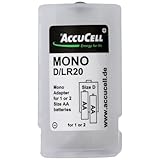 Universal Mono D Adapter für 1 oder 2 Mignon AA Akku oder Batterien, 59,2X 32mm