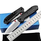 Klappmesser 7' Taschenmesser Carbon Klein Leicht Kohlefaser, Scharfe Stahl S90V klingen messer, EDC messer Outdoor, Multi Jagdmesser, Einhandmesser axis lock, Survival neck knife, Premium faltmesser