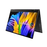 Asus Zenbook Flip 14 OLED Slim Convertible | 14,0' 2K OLED Display | AMD Ryzen 9-5900HX | 16 GB RAM | 512 GB SSD | AMD Radeon | Windows 11 | QWERTZ Tastatur | Black | 16:10 Formfaktor Touchscreen