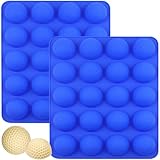2 Stück Schokoladenform,Golfball Silikon Pralinenform, Golfball-Eisform mit 12 Löchern Golf-Form für Schokolade, Gelee, Kuppel Mousse