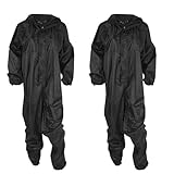 Tynmoel 2X Fashion Motorrad Regenmantel/Conjoined Regenmantel/Overalls Herren und Damen Fission Regenanzug Regenmantel Größe XL Schwarz