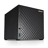 Asustor Drivestor 4 AS1104T 4 Bay NAS Server - Netzwerkspeicher Gehäuse, Quad Core 1.4 Ghz CPU, 2,5 GbE Port, 1GB DDR4