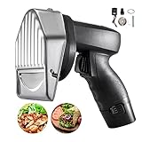 KONGMM 0–8 mm kabelloses elektrisches Messer, 2 Klingen, Shawarma, kommerzielle Braten-Gyro-Fleischschneidemaschine für Profis und Heimwerker(Wireless Slicer)