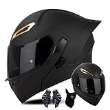 Modularer Motorradhelm Mit Handschuhen Und Gesichtsschutz, Flip Up Helm Erwachsener Motorradhelm Mit Doppelvisier, ECE-geprüfter Helm Für Männer Und Frauen